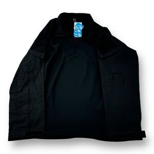 MagcoMsen NWT‎ ¼ Zip Black Pullover Sweater, XL - Polyester Cotton Spandex Blend